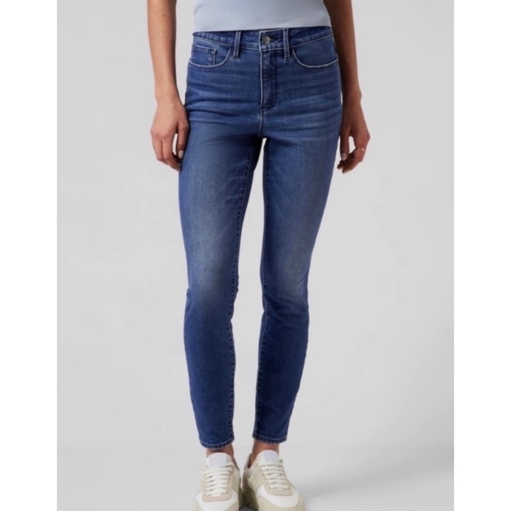 Athleta Sculptek Skinny Jeans Womens 4 Medium Wash Denim Stretch Slim Fit 29x28